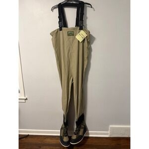 Orvis Silver Label XT Felt Waders Mens Medium 11 Tan Green 58T95211
